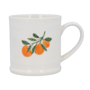 Orange Branch stoneware mug - Daisy Park