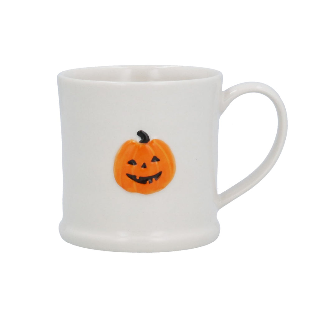 Pumpkin face stoneware mini mug - Daisy Park
