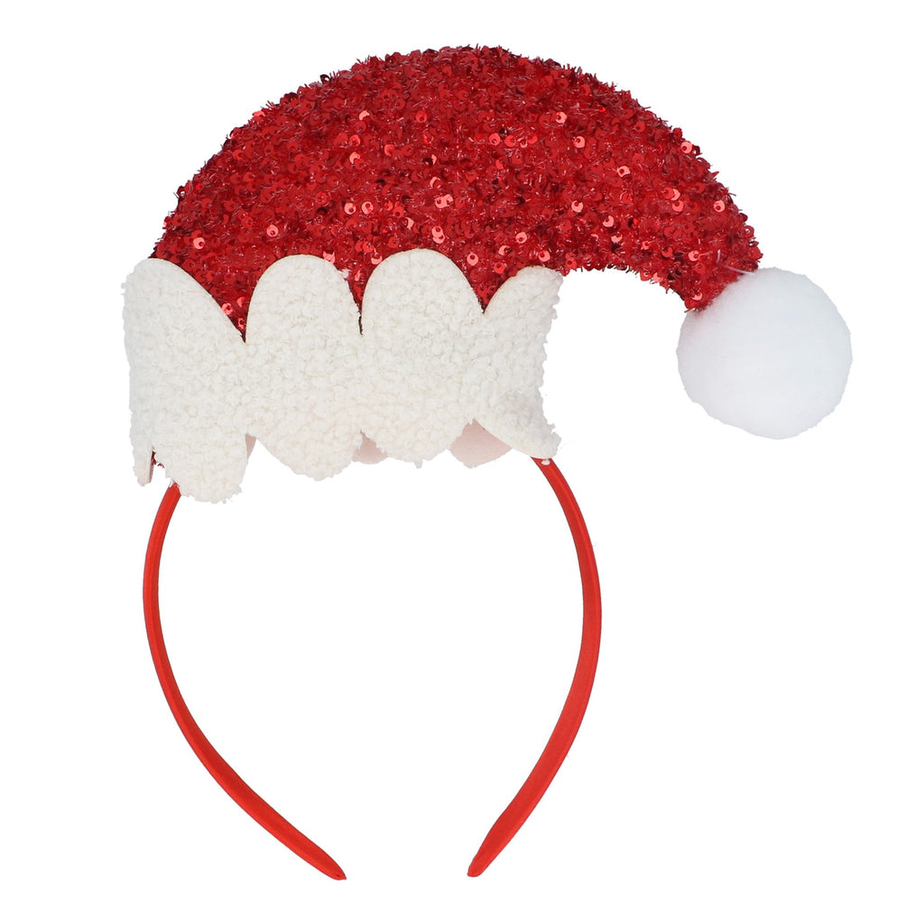 Red sequin Santa hat Headband - Daisy Park