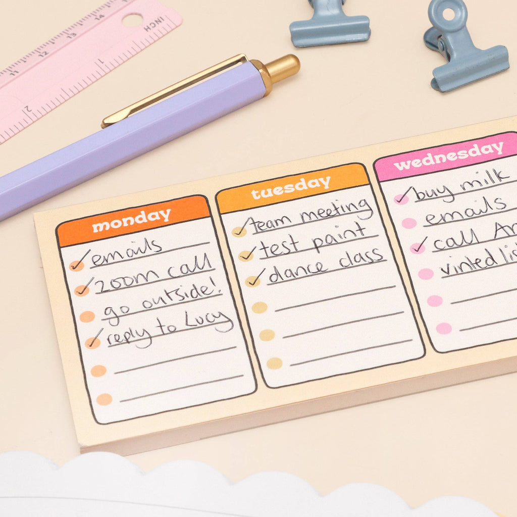 Days of the Week Keyboard Weekly Planner - Daisy Park