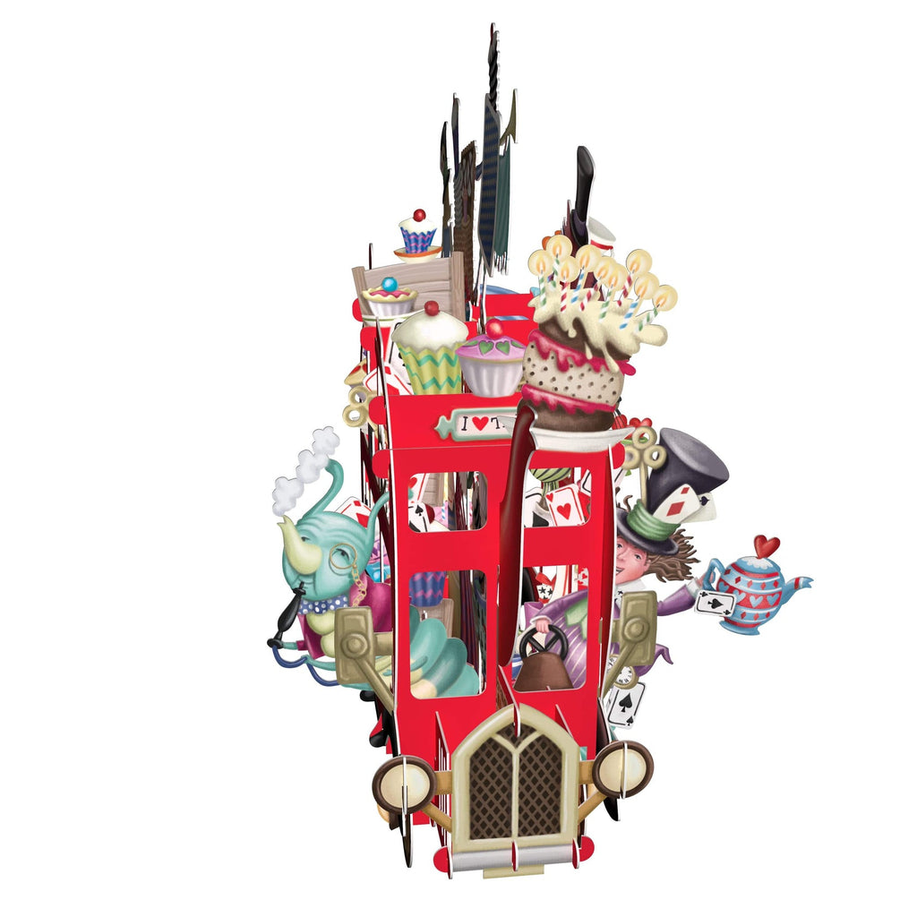 Alice's Teapot 3D pop up Greetings card - Daisy Park