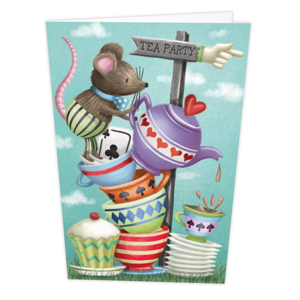 Alice's Teapot 3D pop up Greetings card - Daisy Park