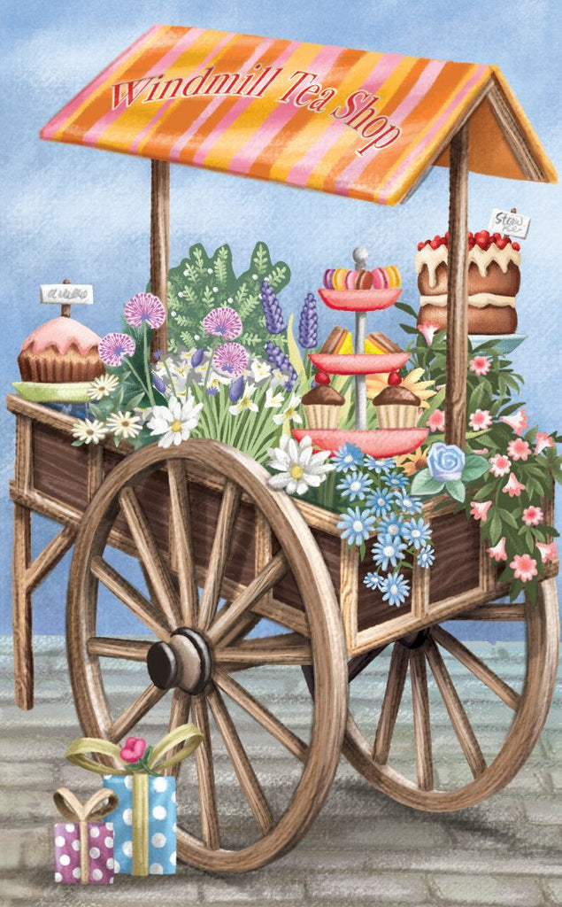 The Windmill Teashop 3D pop up Greetings card - Daisy Park
