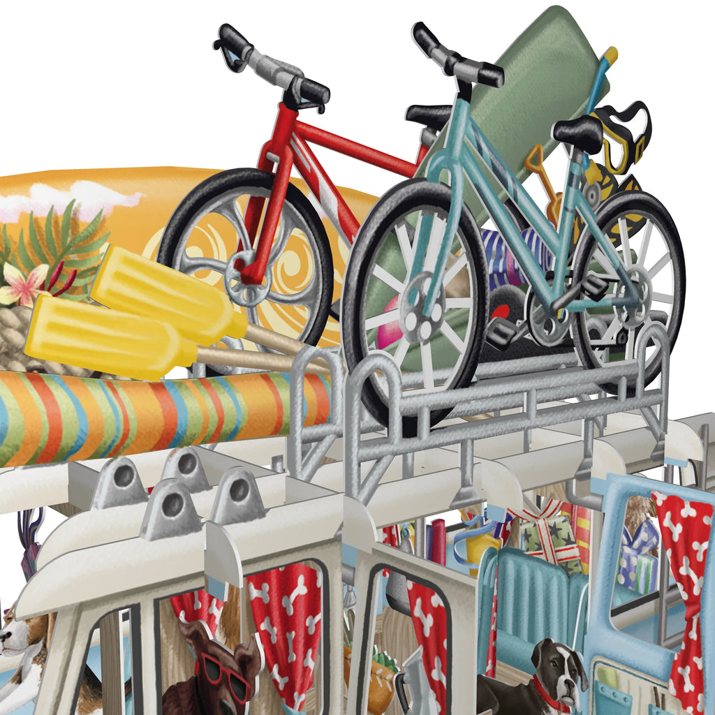 The Camper van 3D pop up greeting card - Daisy Park