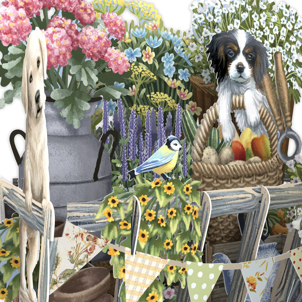 Goat cart 3D pop up greeting card - Daisy Park