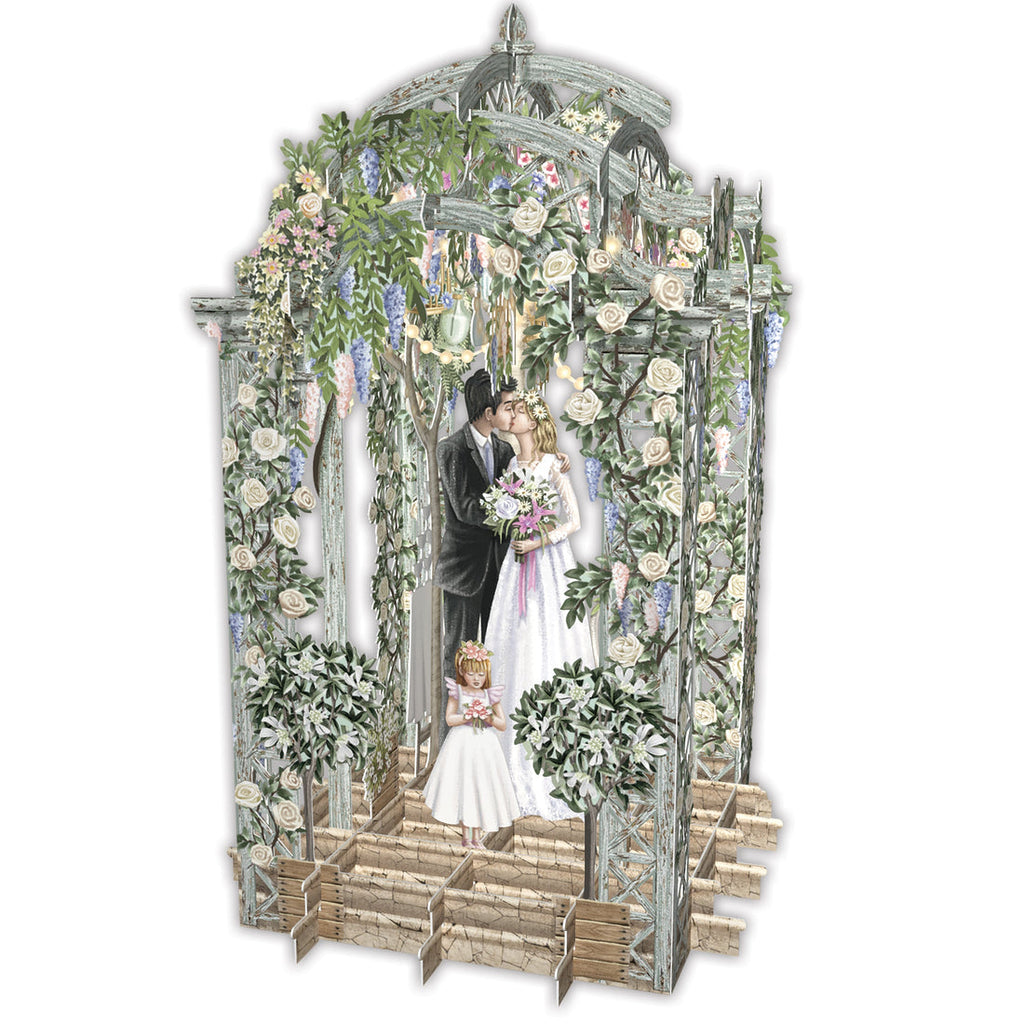 Wedding Arbour 3D pop up greeting card - Daisy Park