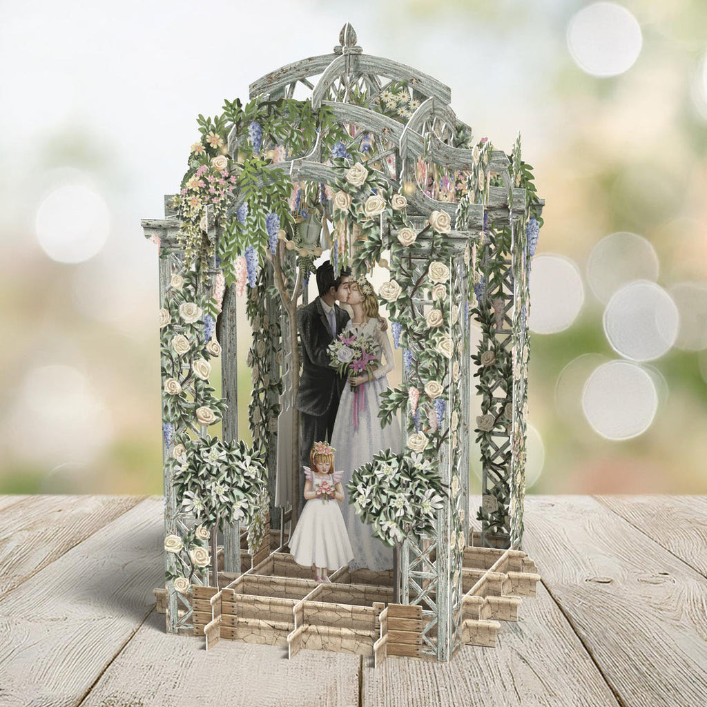 Wedding Arbour 3D pop up greeting card - Daisy Park