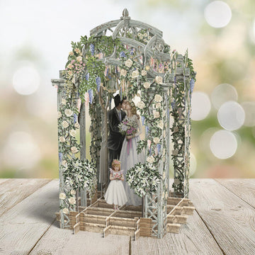 Wedding Arbour 3D pop up greeting card - Daisy Park