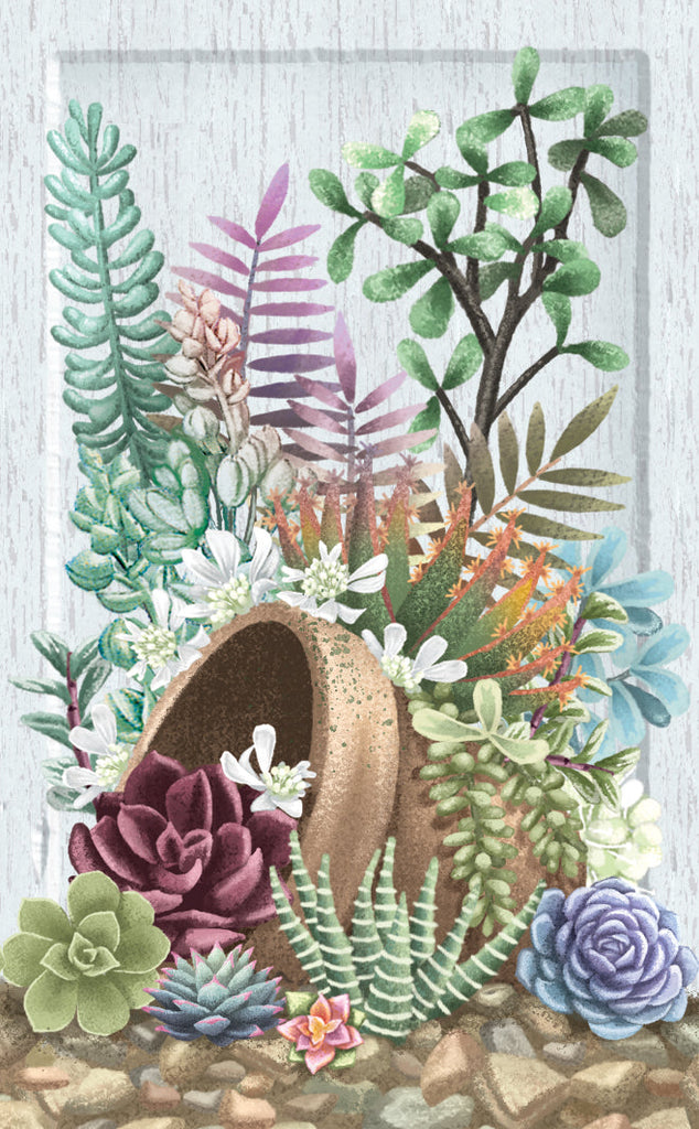 Succulent Love 3D pop up greeting card - Daisy Park