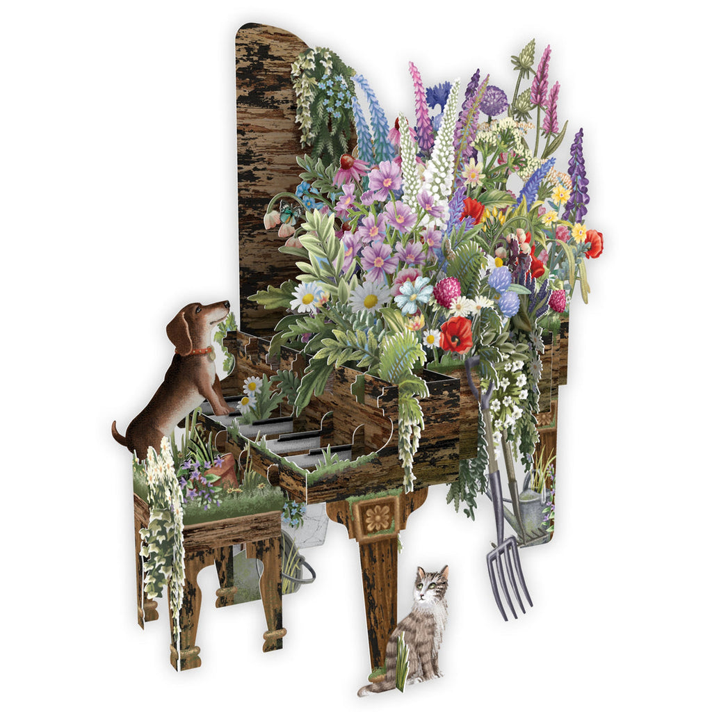 Abandoned Grand 3D pop up greeting card - Daisy Park