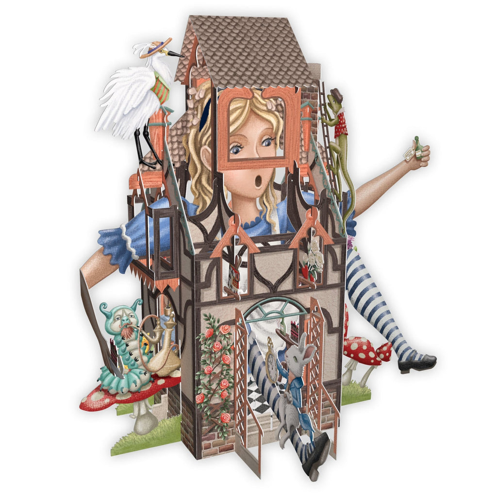 Rabbits house 3D pop up greeting card - Daisy Park