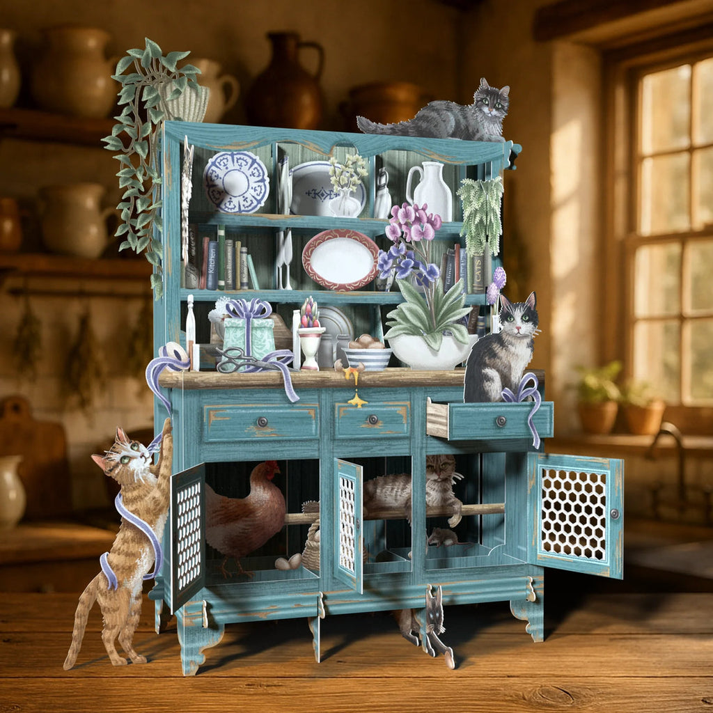 Scrambled mischief 3D pop up greeting card - Daisy Park