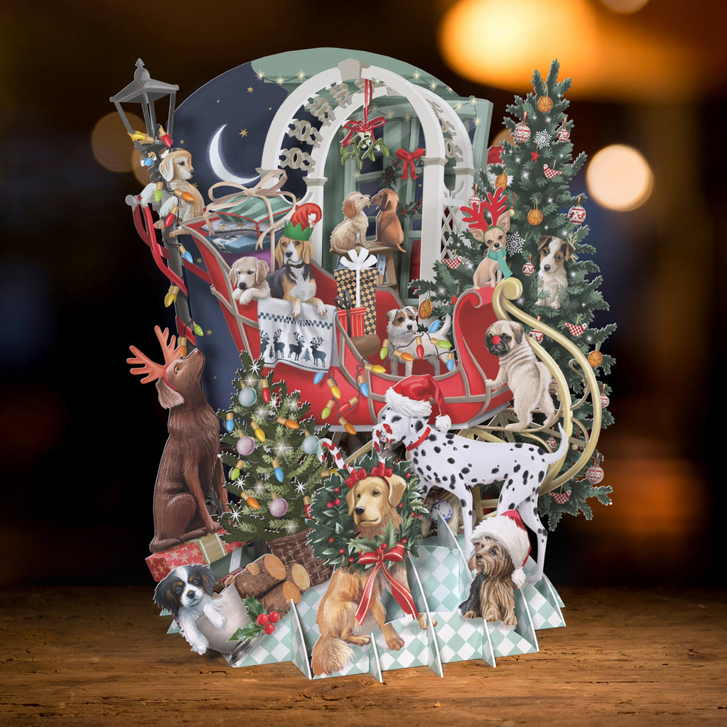 Doggie Noel 3D Christmas card - Daisy Park