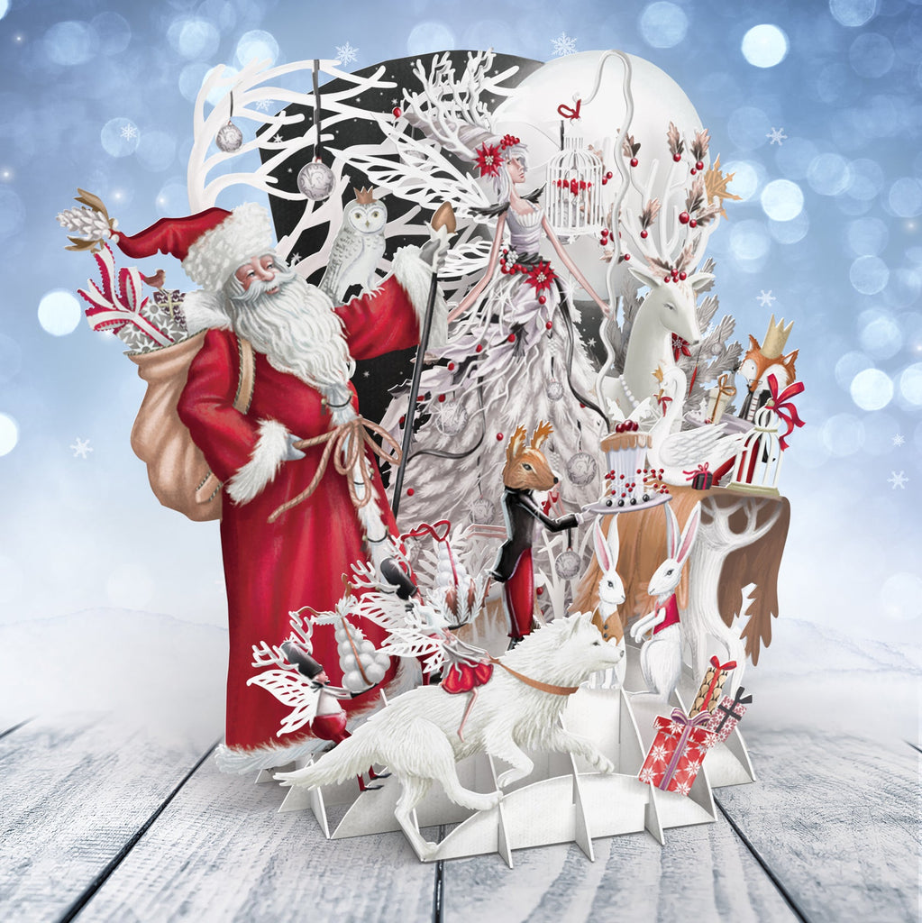 White Magic 3D Christmas card - Daisy Park
