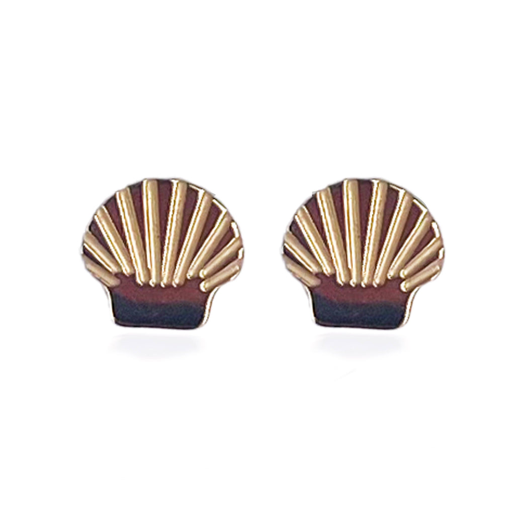 Gold Shell Studs - Daisy Park