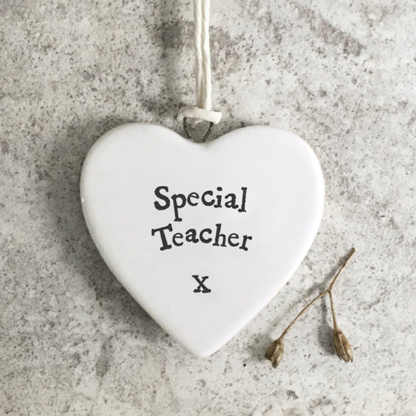 East of India porcelain heart - Special teacher - Daisy Park