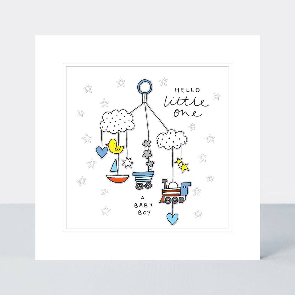 Baby Boy Transport Mobile card - Daisy Park