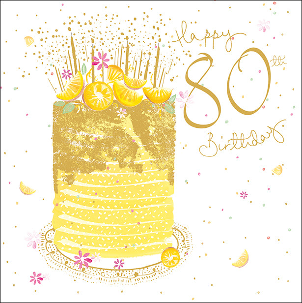 Wonderful 80th birthday card - Daisy Park