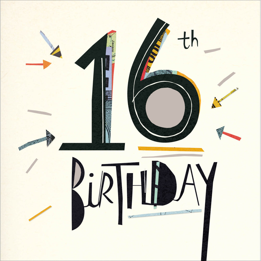 Happy 16th birthday card - Daisy Park
