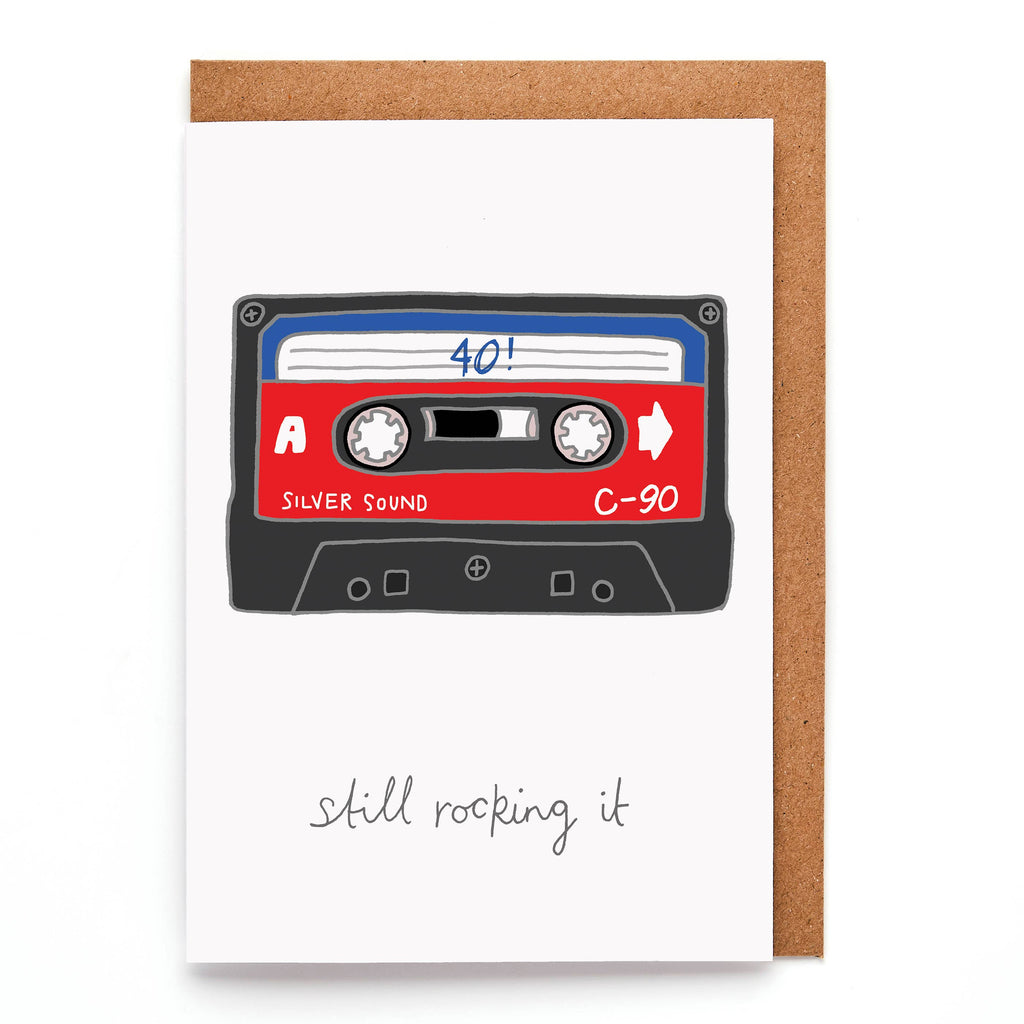 Still Rocking Wishes Still Rocking It | 40th Birthday Card | Retro Birthday