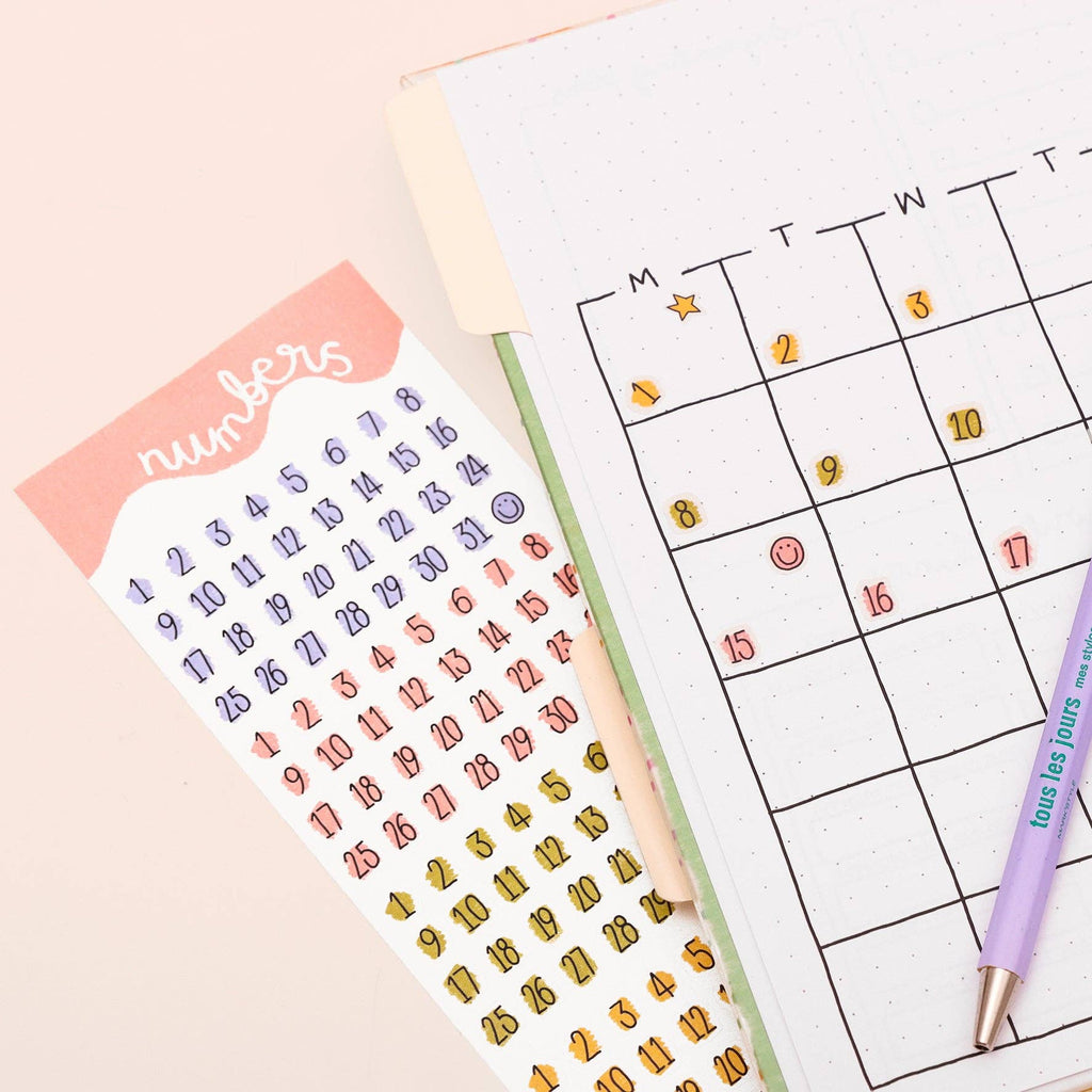 Planner Stickers - Numbers - Daisy Park
