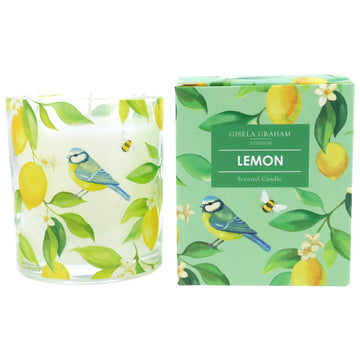 Large Boxed Lemon & Blue Tit scented candle - Daisy Park
