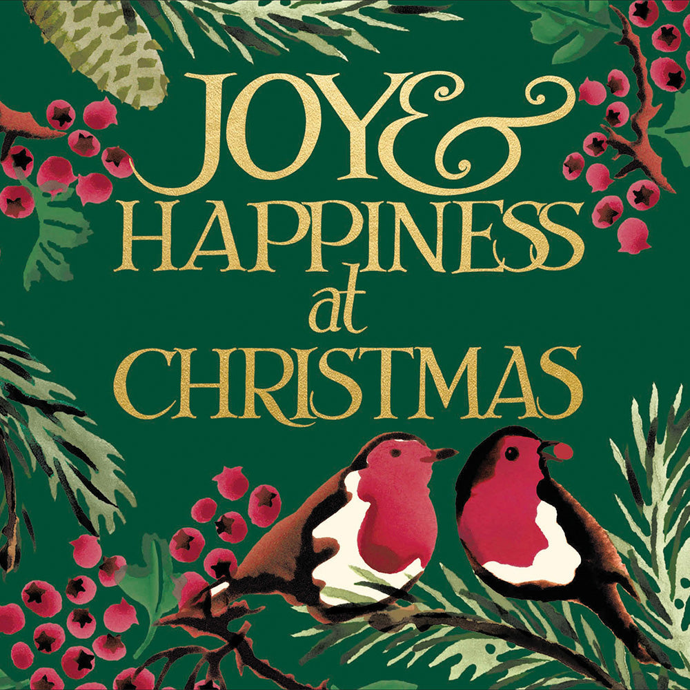 Emma Bridgewater Joy & Happiness Christmas card - Daisy Park