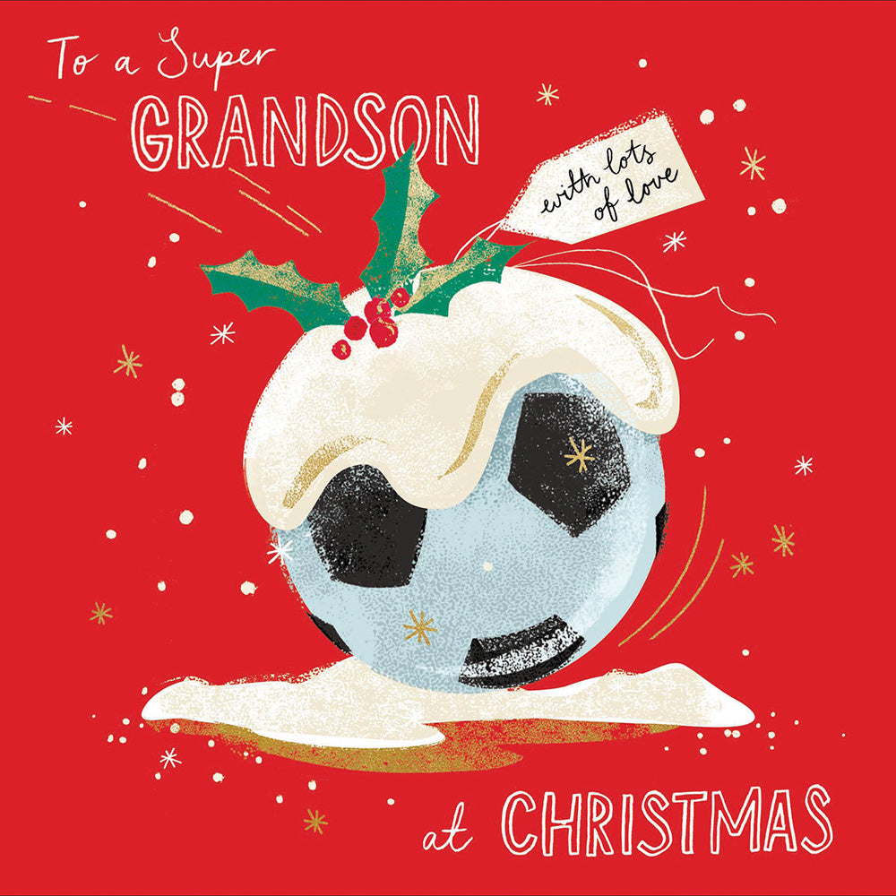Super Grandson Christmas card - Daisy Park