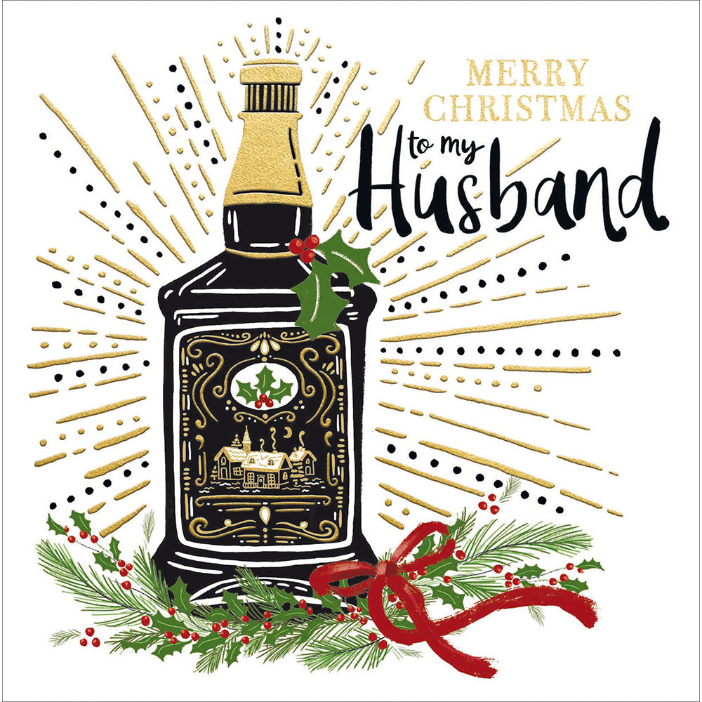 Merry Christmas to my Husband Christmas card - Daisy Park
