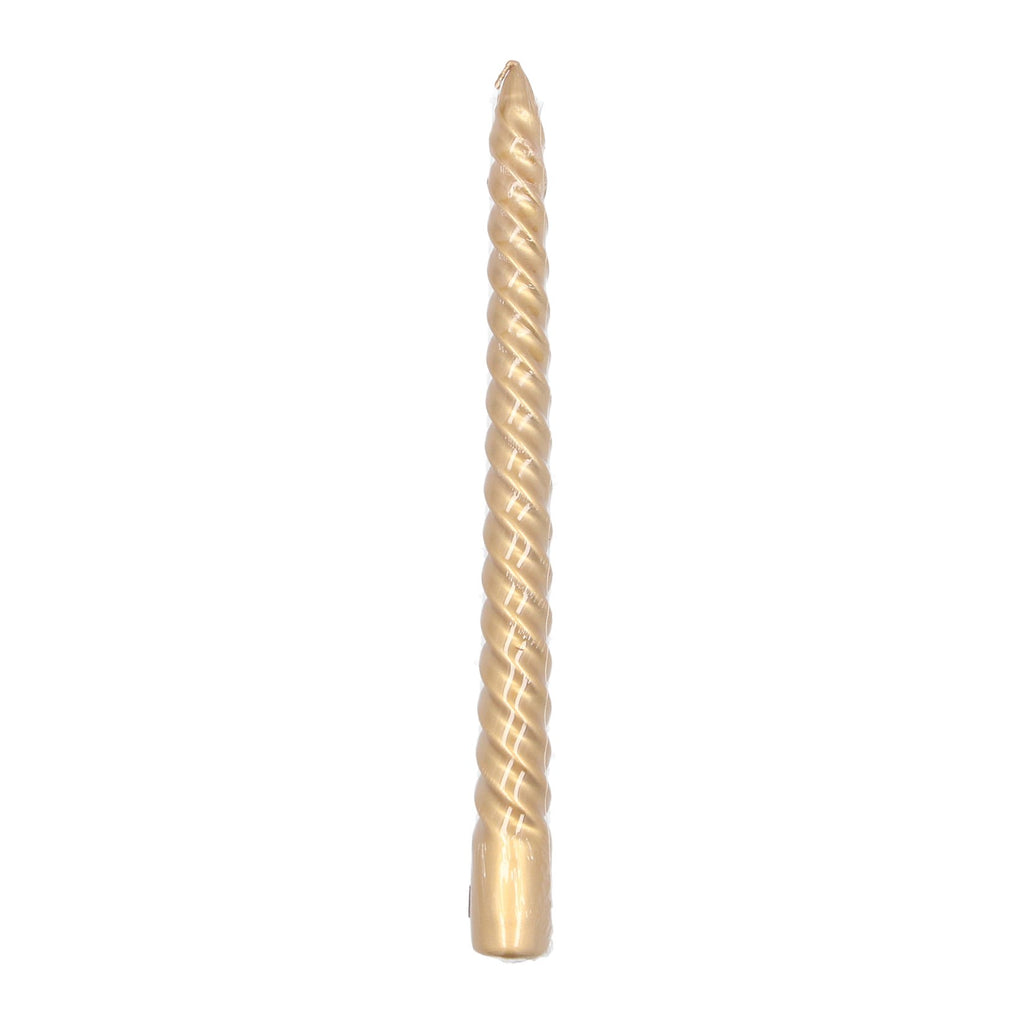 Metallic gold twist dinner candle - Daisy Park