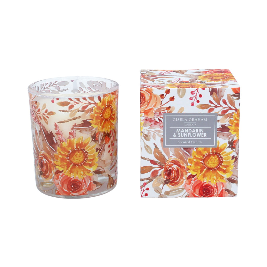 Autumn flowers scented large Boxed Candle Pot - Daisy Park