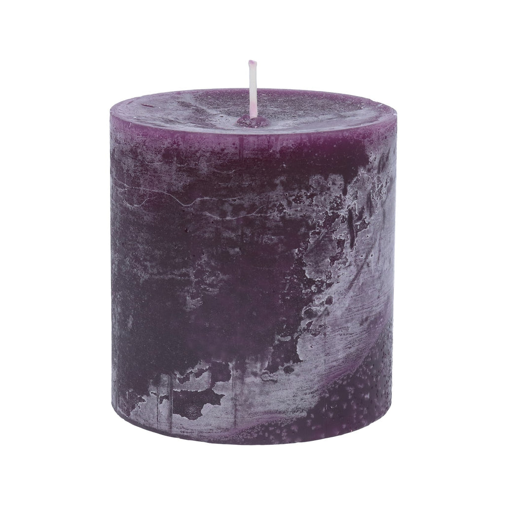 Dark purple pillar candle - Daisy Park