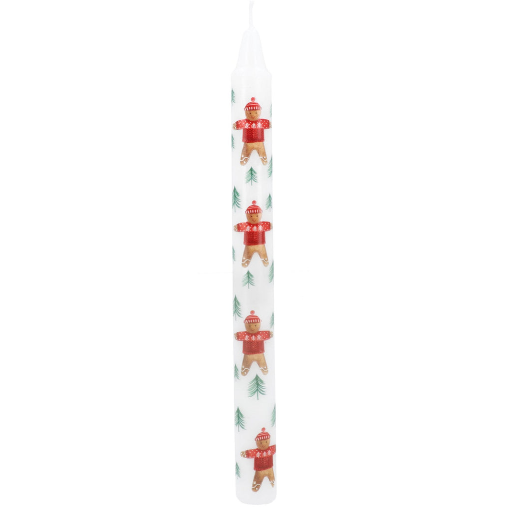 Dressed Gingerbread man and trees Taper candle - Daisy Park