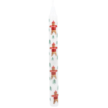 Dressed Gingerbread man and trees Taper candle - Daisy Park