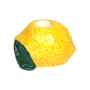 Bon Appetit Lemon Ceramic Candle Holder - 6cm - Daisy Park