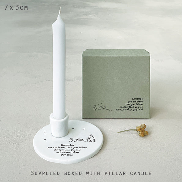 Candle holder - Remember you are braver - Daisy Park