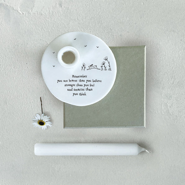 Candle holder - Remember you are braver - Daisy Park