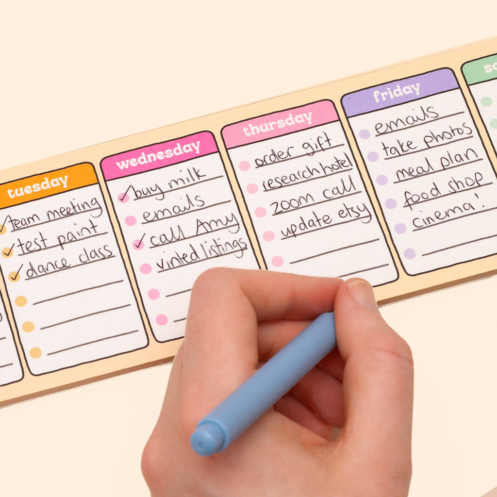 Days of the Week Keyboard Weekly Planner - Daisy Park