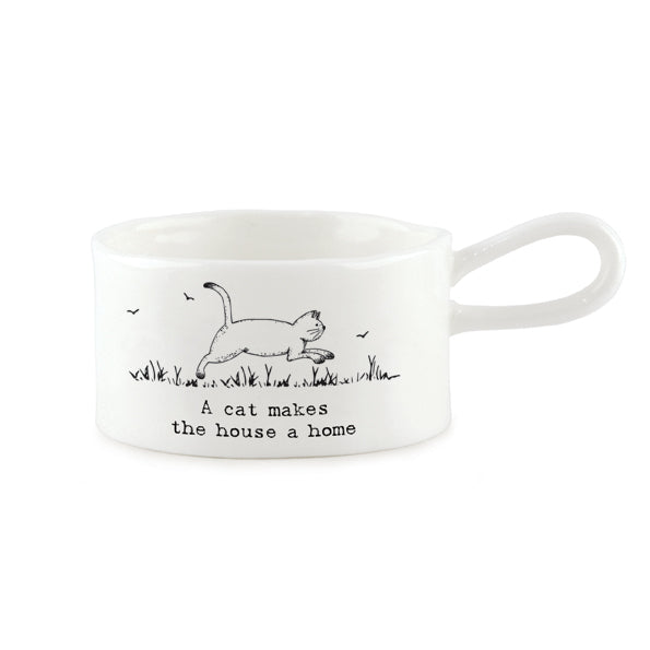 A cat makes the house a home handled tea light holder - Daisy Park