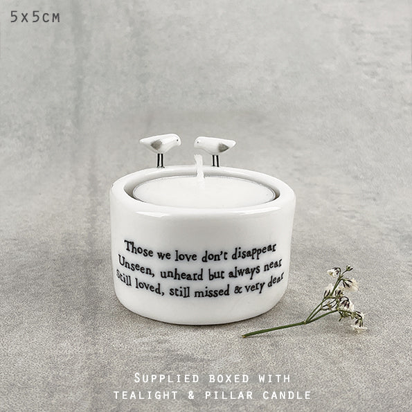 Candle & tea light holder - Those we love don't disappear - Daisy Park