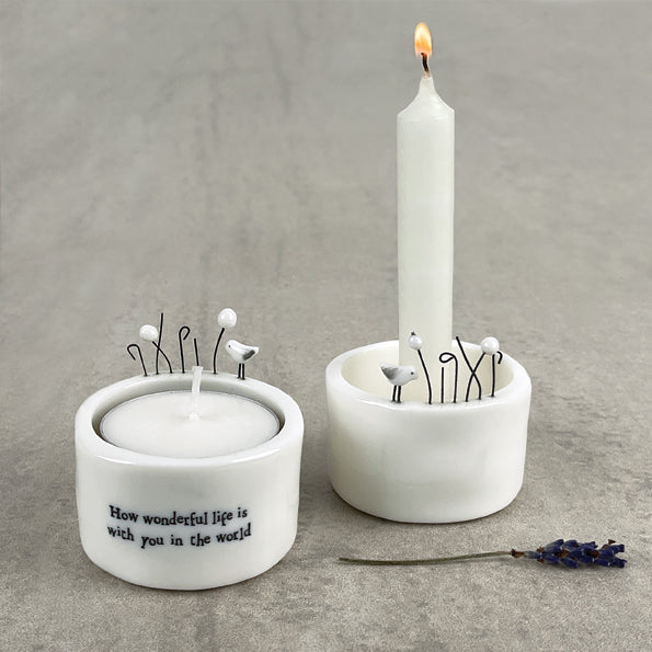 Candle & tea light holder - How wonderful life is - Daisy Park