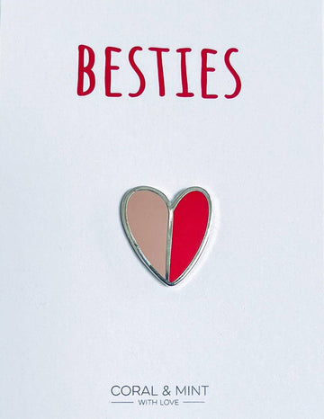 Double heart enamel pin - Daisy Park