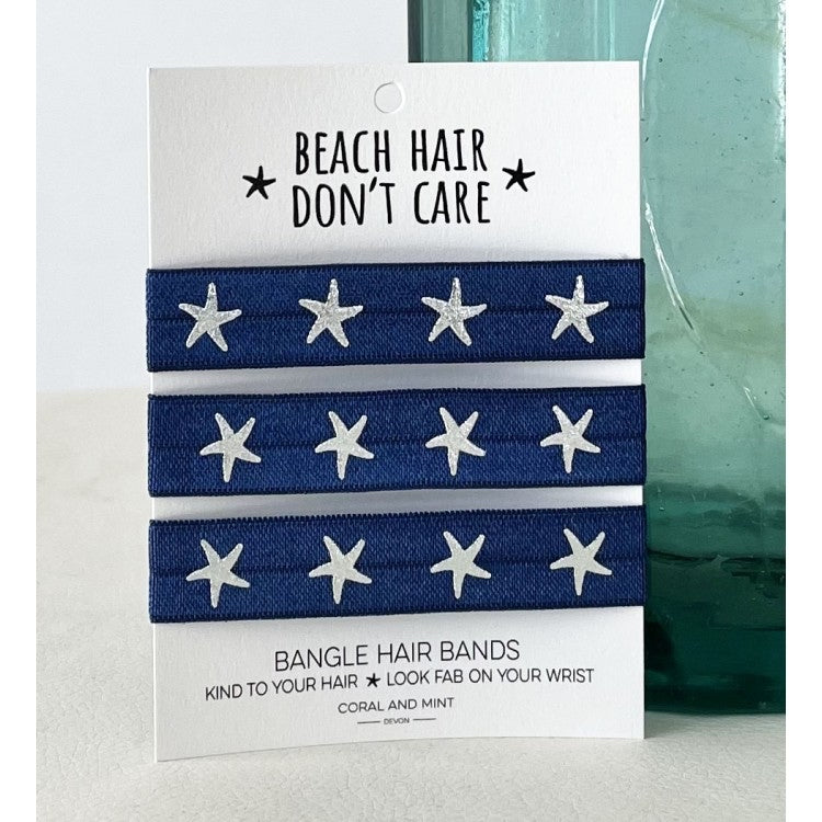 Beach hair bangle band - navy - Daisy Park