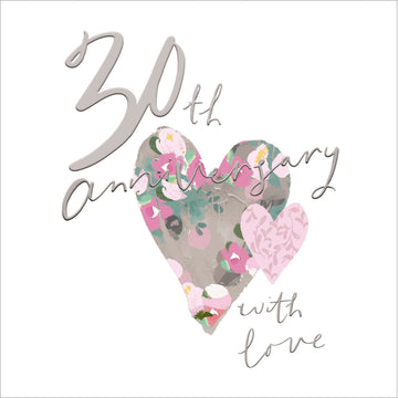 Pearl wedding anniversary card - Daisy Park