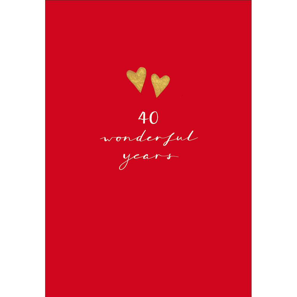 Ruby Hearts 40th Anniversary card - Daisy Park