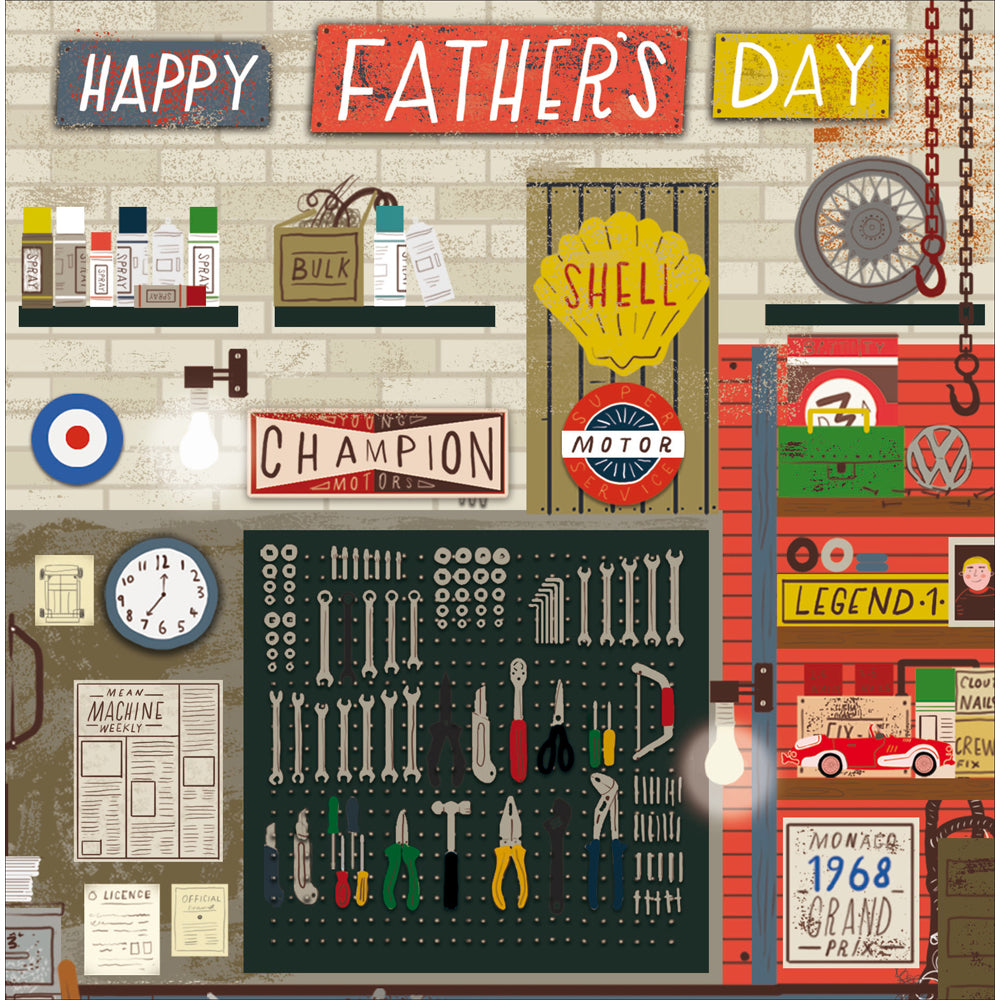 Dad's workshop -  Father's Day Card - Daisy Park