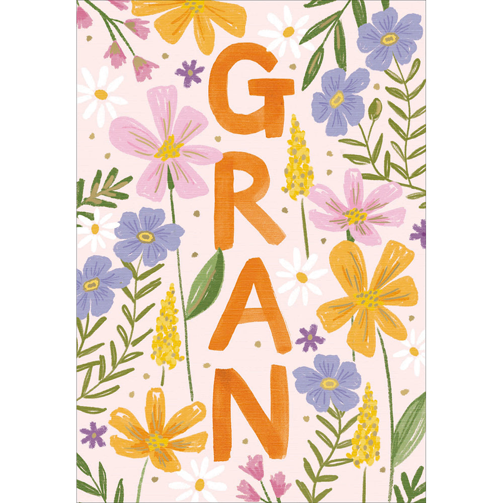 Wonderful Gran birthday Card - Daisy Park