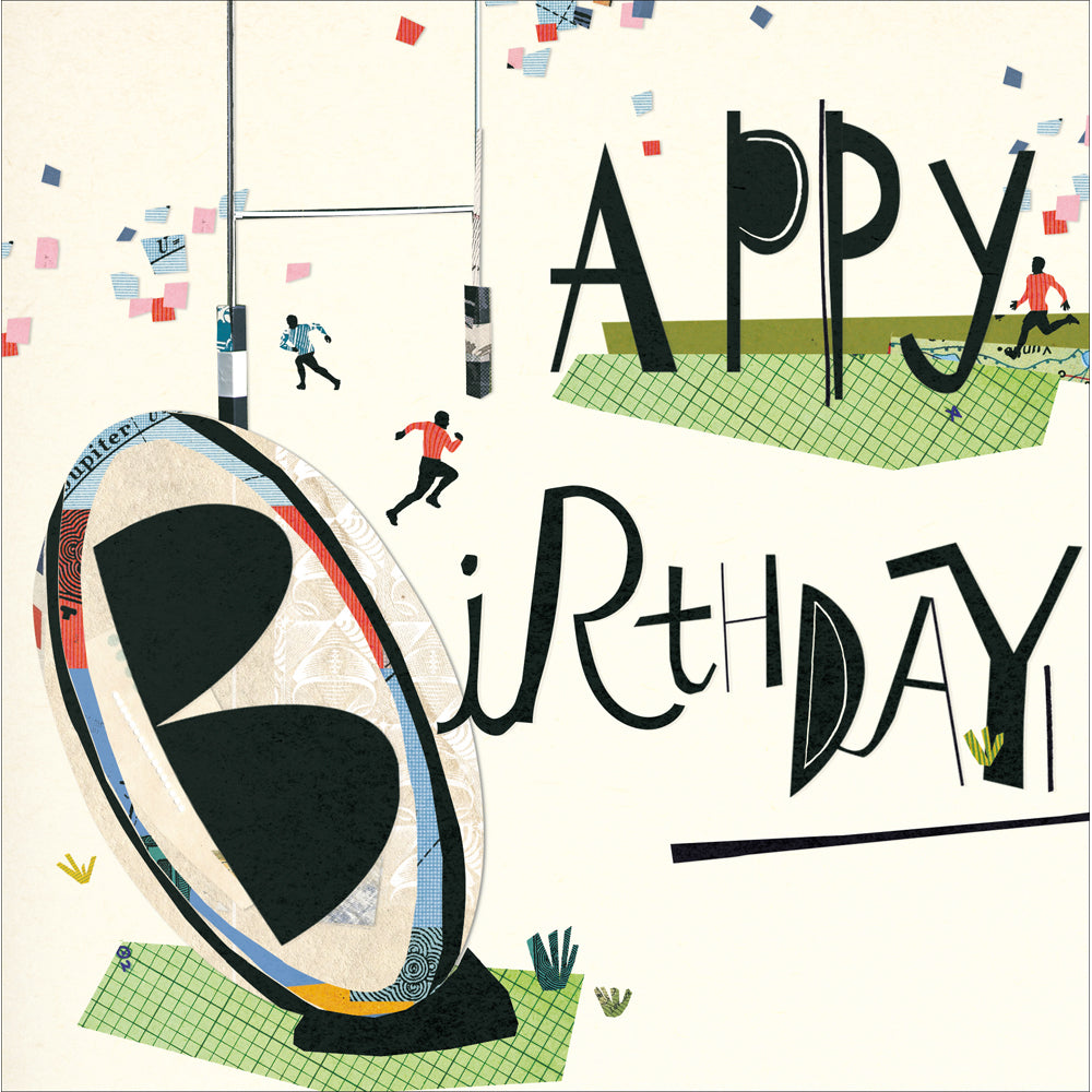 Rugby game birthday Card - Daisy Park