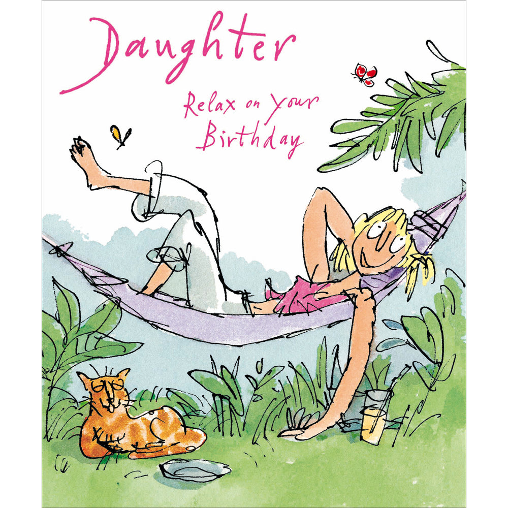 Quentin Blake Relax Daughter Birthday Card - Daisy Park