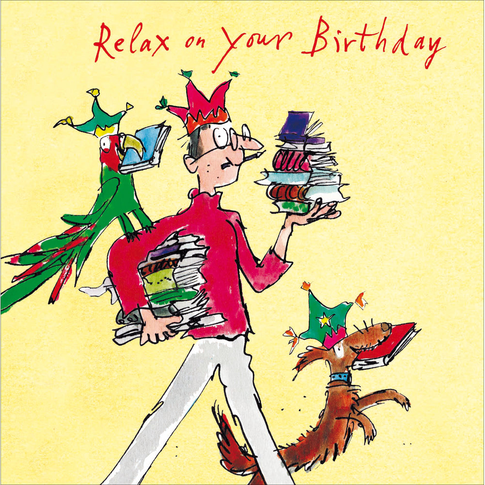 Quentin Blake Relax on your Birthday Card - Daisy Park